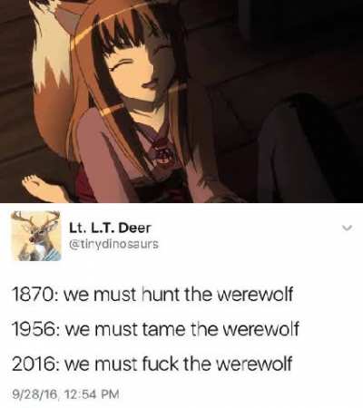 We must cuddle and love the wolf