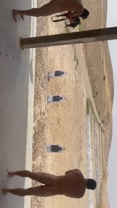 Uncensored video of the (now suspended) IDF Recon officer and his buddy laying down lead completely naked.