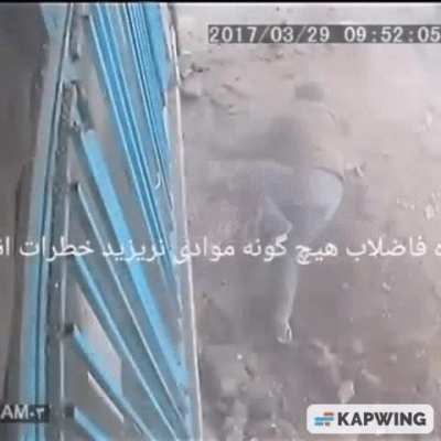 Man throws cigarette down a hole, then…