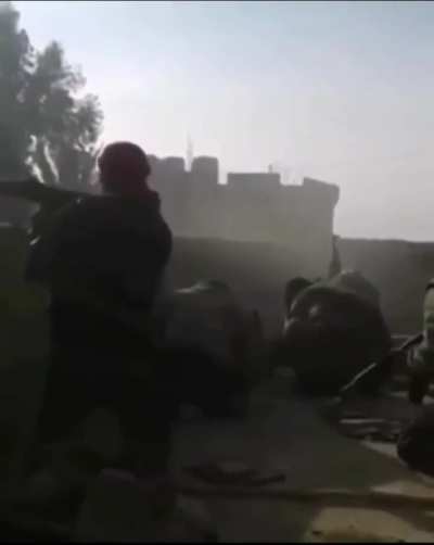RPG of Taliban fighter malfunction.