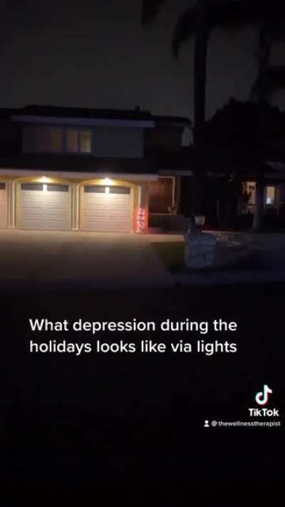 What depression during the holidays looks like via light d