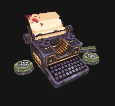 'It's an old typewriter' low-poly art by me