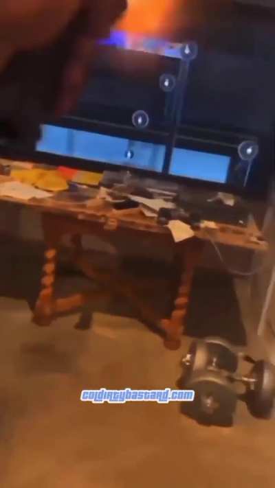 Idiot unloads on TV after losing a video game 