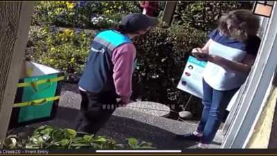 Amazon delivery driver assaults woman