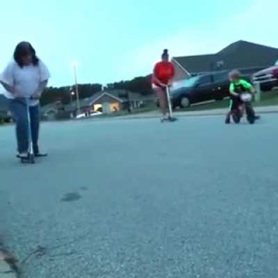 Mom Takes A Tumble in Scooter Fail...........
