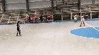 When you are not used to play soccer in a closed court