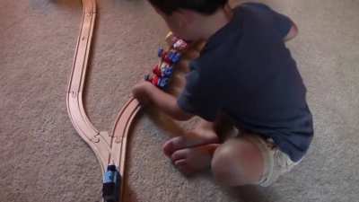 Two-year-old solves the trolley problem