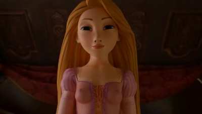 Rapunzel experiencing cock for the first time