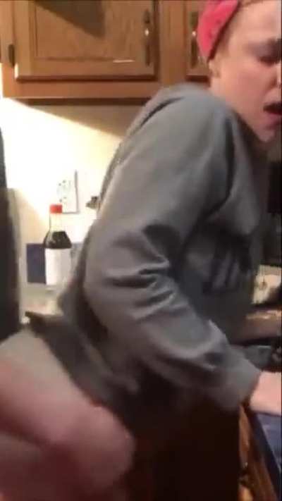 whenever he has bad day he comes straight to the kitchen and releases everything on me