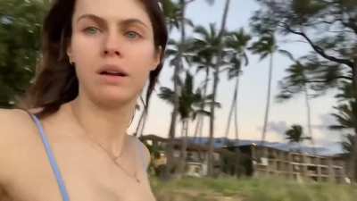 At the beach in Hawaii via YT, Feb 2021