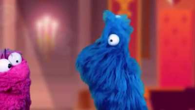 The puppet is not having a great time