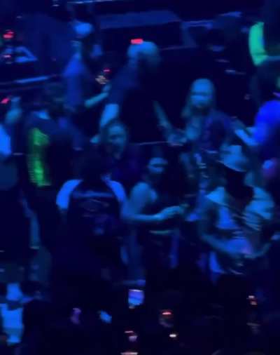 Billie Eilish was grabbed and pulled by a man during the barricade walk at her Miami concert ( October 9, 2025 )