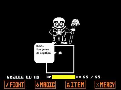 Noelle Vs Sans (actual battle animation)