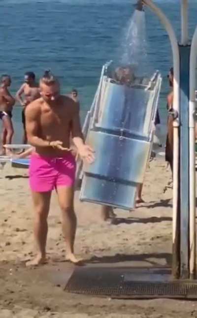 Além de parecer o Luba eu imagino ele reagindo da mesma maneira á água gelada
