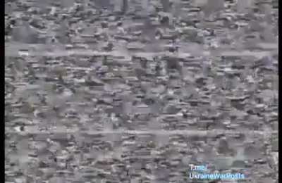 Russian forces somewhere in the Donbass were struck by a Ukrainian kamikaze drone strike 