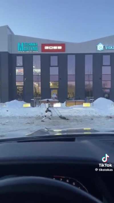 Shoveling snow
