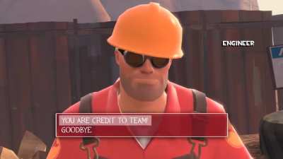If Team Fortress 2 was made by Bethesda (credit Twitter @VERTX2000)