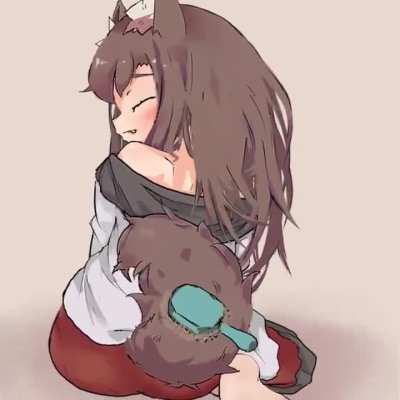 Brush fluffy tail
