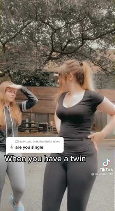 Threesom with her twin sheesh