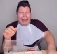 Man dropping his food