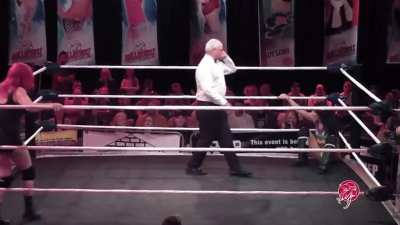 Chanel gets the Saraya dropkick