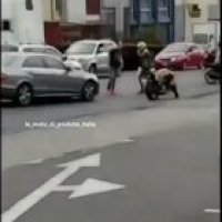 Man drops bike then gets dropped