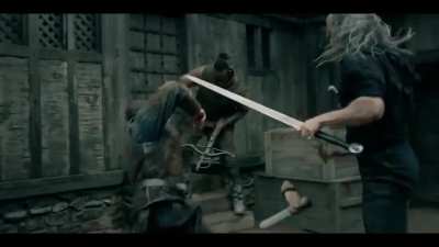 I've seen other game soundtracks alongside the Blaviken fight scene but I think this one takes the cake.