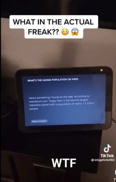 Alexa, what's the population on Mars?