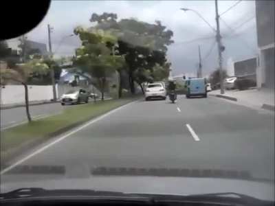 Kicking a car
