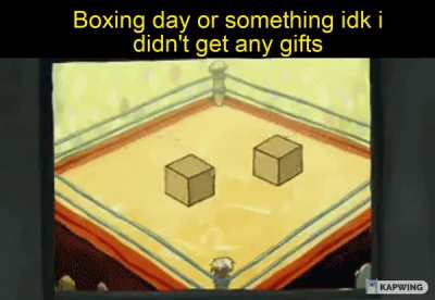 Boxing day is for boxes boxing right?
