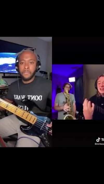 A lot of talented tiktokers formed a band from duets and played Just the Two of Us by Bill Withers, with a lot of restraint.