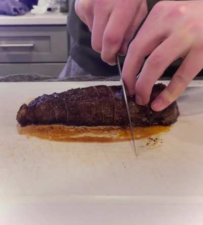 Butter basted strip steak
