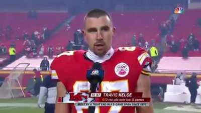 Travis Kelce post-game interview