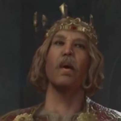 Harold II of England after realizing he should have brought his whole army to fight William the Bastard