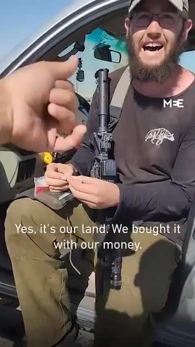 Israeli settlers terrorizing Palestinian civilians in the West Bank