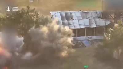 Ukrainian GUR releases video of of raid on Kinburn spit. 6 vehicles and 30 Russians claimed eliminated. UKR flag planted at the end