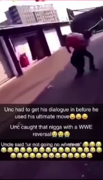 Bro slammed him into the wall like he Batman