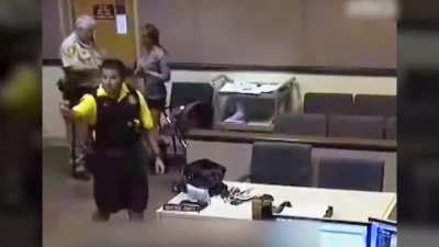 Lady gets sexually harrased and arrested in Court by Officer and Judge does absolutely nothing.