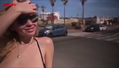 Pulling the 🍒 out as a group of guys walk past