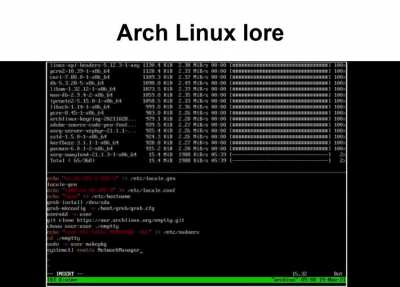 Arch linux lore