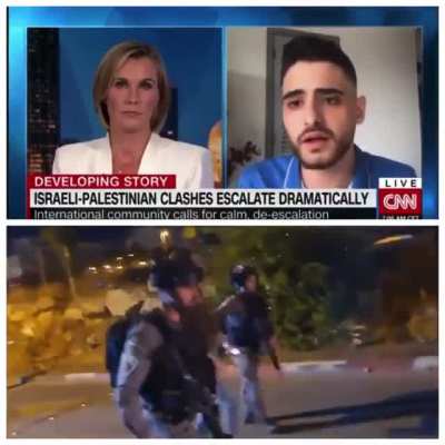 After speaking to CNN about Palestinians being forced from their homes, IDF forces him from his home