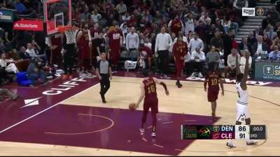 [Highlight] Reggie Jackson drills a very deep buzzer beater three pointer behind the half court line, going three quarters of the court to end the third quarter