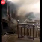 Tied the firecrackers on the dog for fun, the dog freaked out and ran into the house. House burned down.