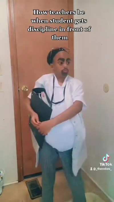 How teachers be when students gets disciplined in front of them..