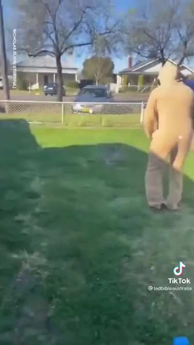 Kangaroo dude meets mama kangaroo dude