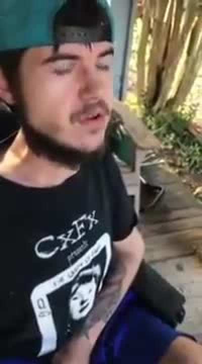 Handicapped dude smokes salvia for first time