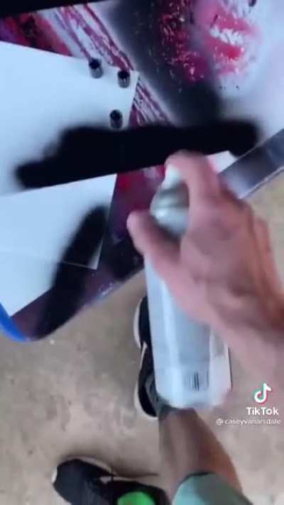 His spray paint instructions yield amazing results