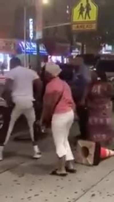 Guy fights cops in New York over a parking violation