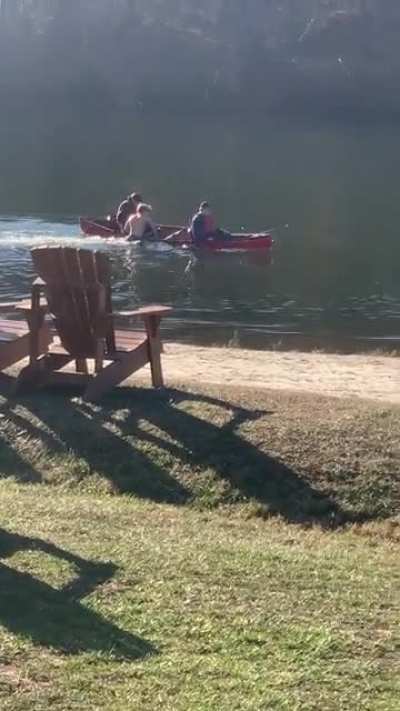 Random Kid Flips Canoe
