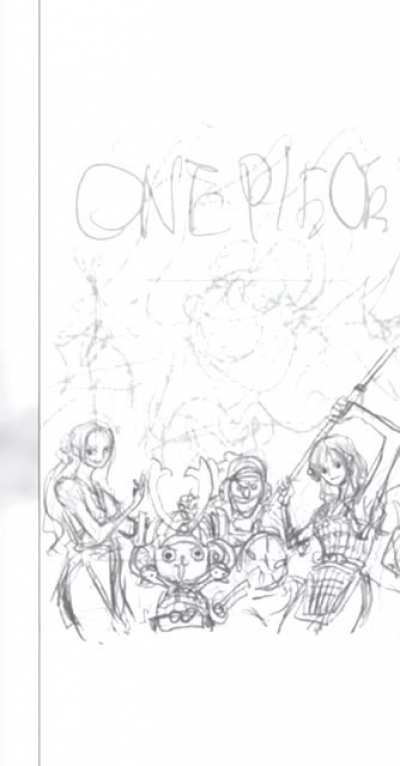 Oda’s volume cover drawing time lapse
